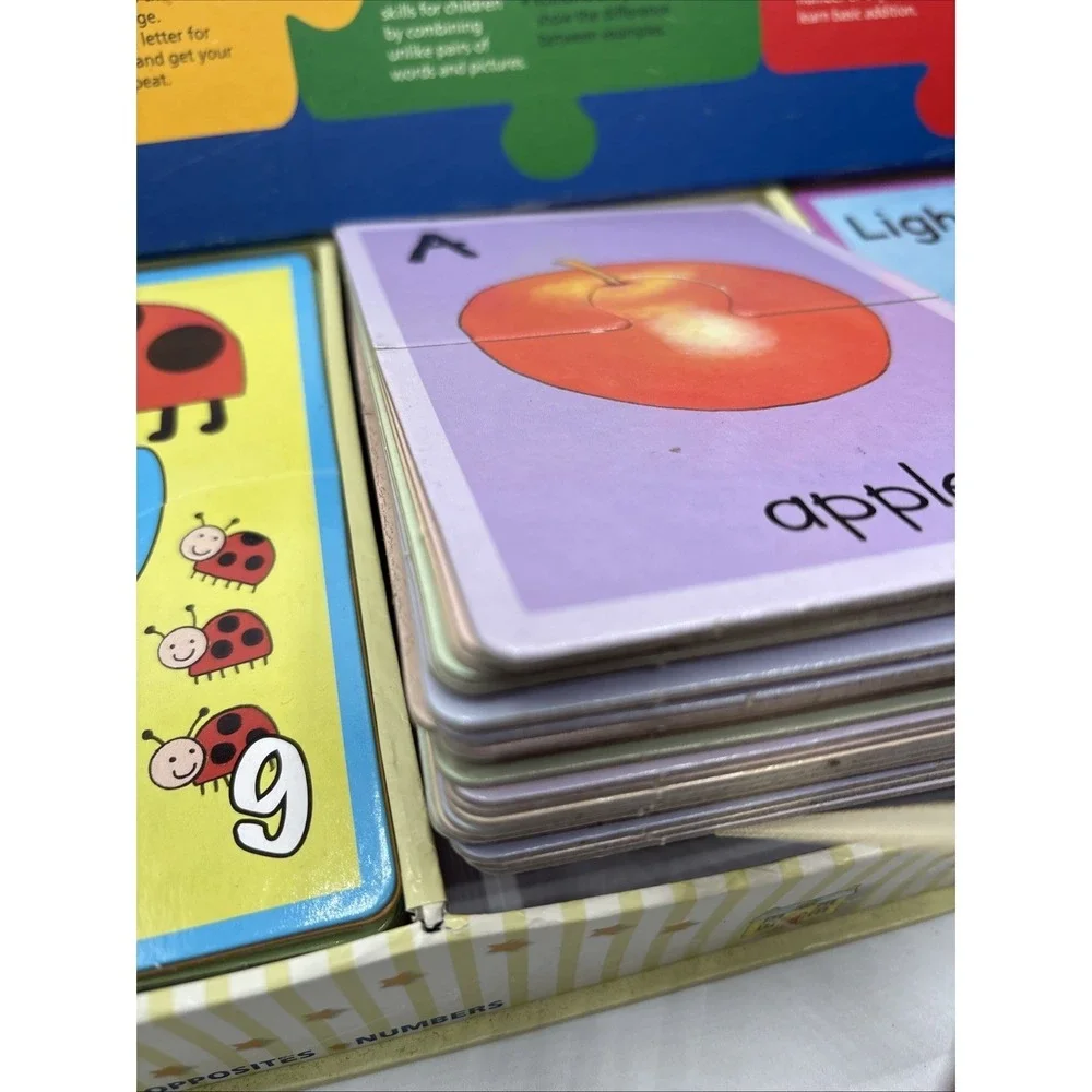 Easy Learning Flashcard Puzzles Language & Math Fun Learning! Pre- Owned - Picture 7 of 10